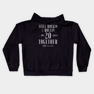 Still rockin and rollin after 20 years together Kids Hoodie